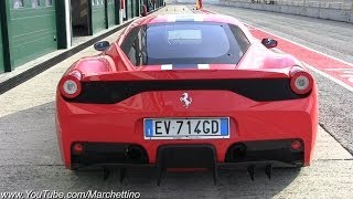 I have filmed two ferrari 458 speciales lapping misano racetrack.
video includes a speciale starting up and revving, then both cars
doing multiple accelerati...