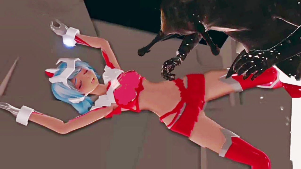 Ultraman Girl is attacked by MonsterウルトラセブンNữ Siêu nhân điện quang bị Quái vật đánh và tấn công