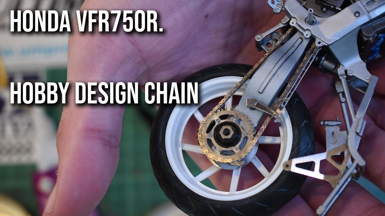 1/12 Honda VFR750R RC30 - Hobby Design detail set chain build.