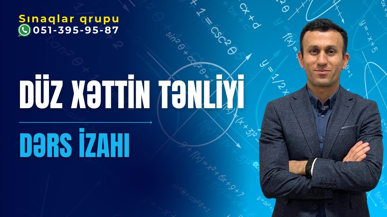 Düz xəttin tənliyi