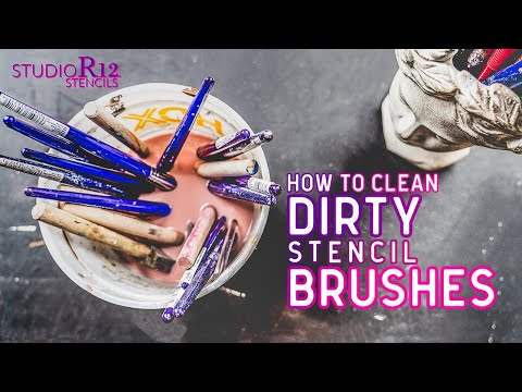 How to Wash Brushes and Stencils: Tricks for Cleaning Paint from Stencils & Acrylic  Paint Brushes 