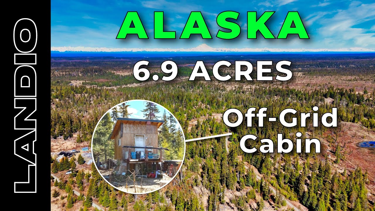 ALASKA Land for Sale • 6.9 Wooded Acres with Off Grid Cabin • LANDIO