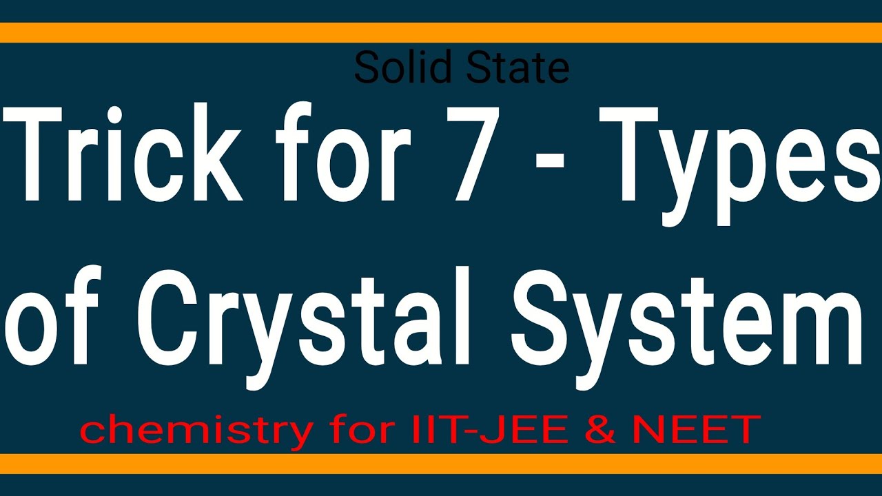 || trick to memorise the crystal systems || solid state L - 4 || - YouTube