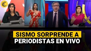 PERÚ: SISMO de 5.6 asusta a periodistas durante noticiero en vivo