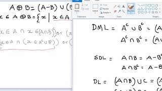 set difference law proof part A =