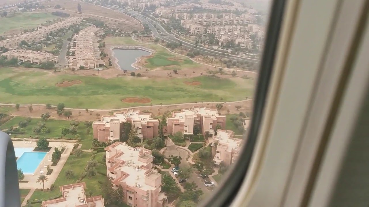 Smooth Landing in Marrakech Menara Airport (RAK) In Foggy Weather | TRIP TO MOROCCO