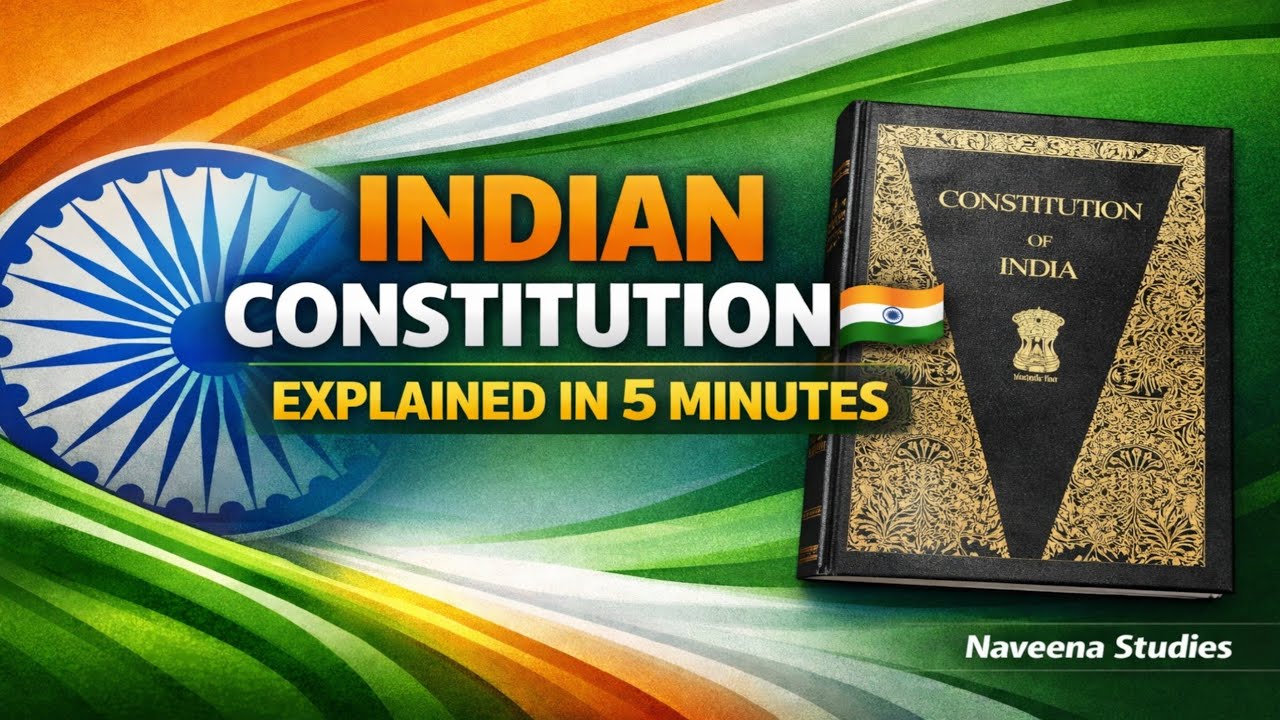 Indian Constitution Explained in 5 Minutes 🇮🇳 | Republic Day Special | Naveena Studies