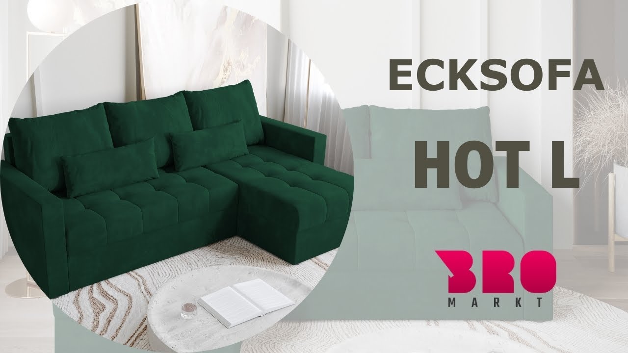 Universelles Ecksofa HOT mit Schlaffunktion: Stil trifft Komfort | Bromarkt.de