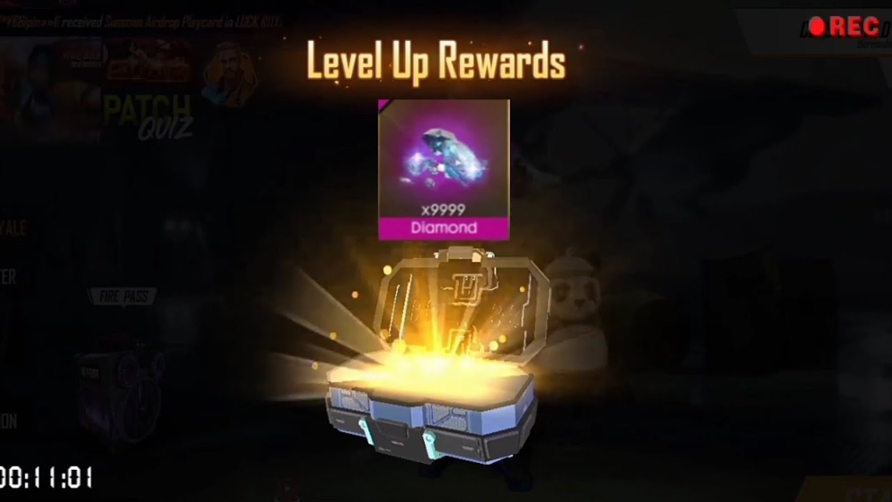 Garena Free Fire level up reward