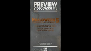 Opening And Closing Halloween 5 1989 1990 Preview Videocette February 1990 Vhs