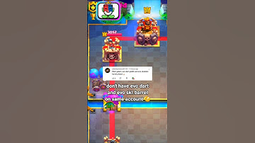evolution skeleton barrel + dart goblin + e-golem #clashroyale
