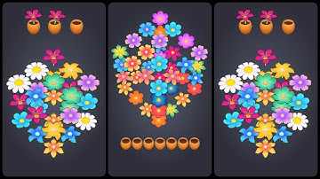 Flowers Match 3D Game All Mobile Video Gameplay