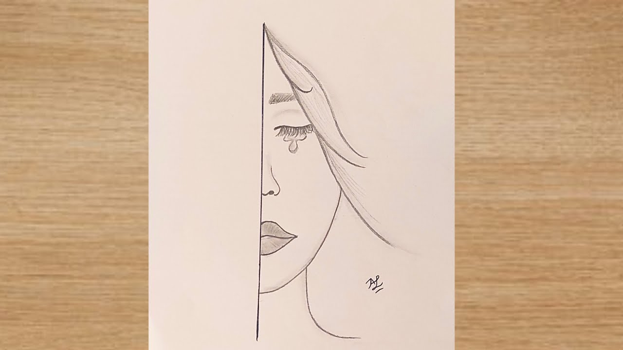 Легко нарисовать плачущую девушку / Как нарисовать гру...