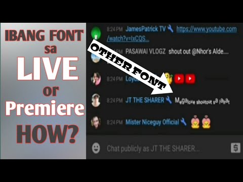 Paano gumamit ng ibang font or text style sa comment live chat