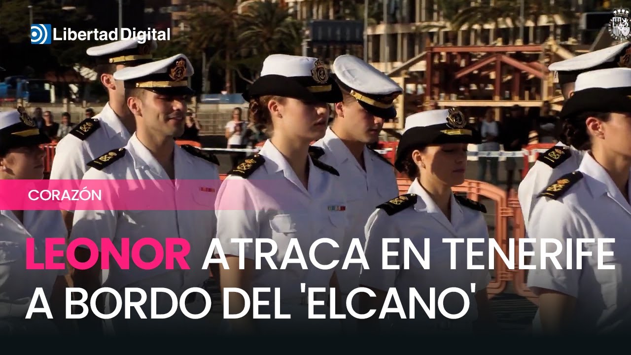 La princesa Leonor llega a Tenerife a bordo de Elcano