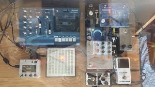 Myéline / Monome Norns Awake script, Pladask Bakfram, Walrus Audio SLO, EHX Hazarai, cassette loop