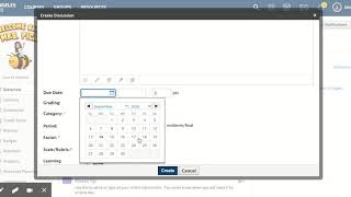 Schoology: Adding a discussion chat for students.