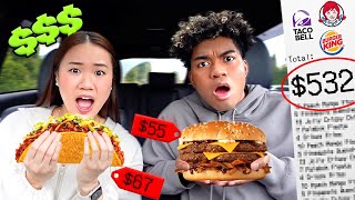 Eating The Most Expensive Items From Fast Food Restaurants!