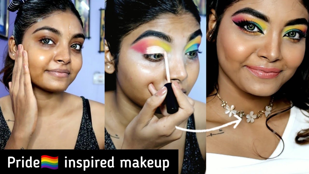PRIDE🏳️‍🌈 inspired makeup look || step by step eyeshadow tutorial || Style n tips by puja