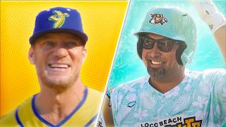 Jake Peavy and Shane Victorino Face-Off at Petco Park - Savannah Bananas vs Loco Beach Coconuts