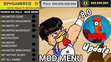 Manok na pula Mod menu Unlimited money Eyes,Max,Level mods Update 8.0