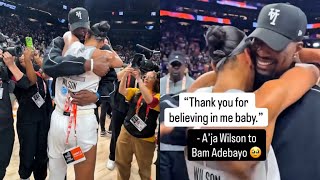 Bam Adebayo LOVELY interaction with A’Ja Wilson after WNBA title 🥰
