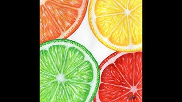 Painting Citrus Fruit Slices