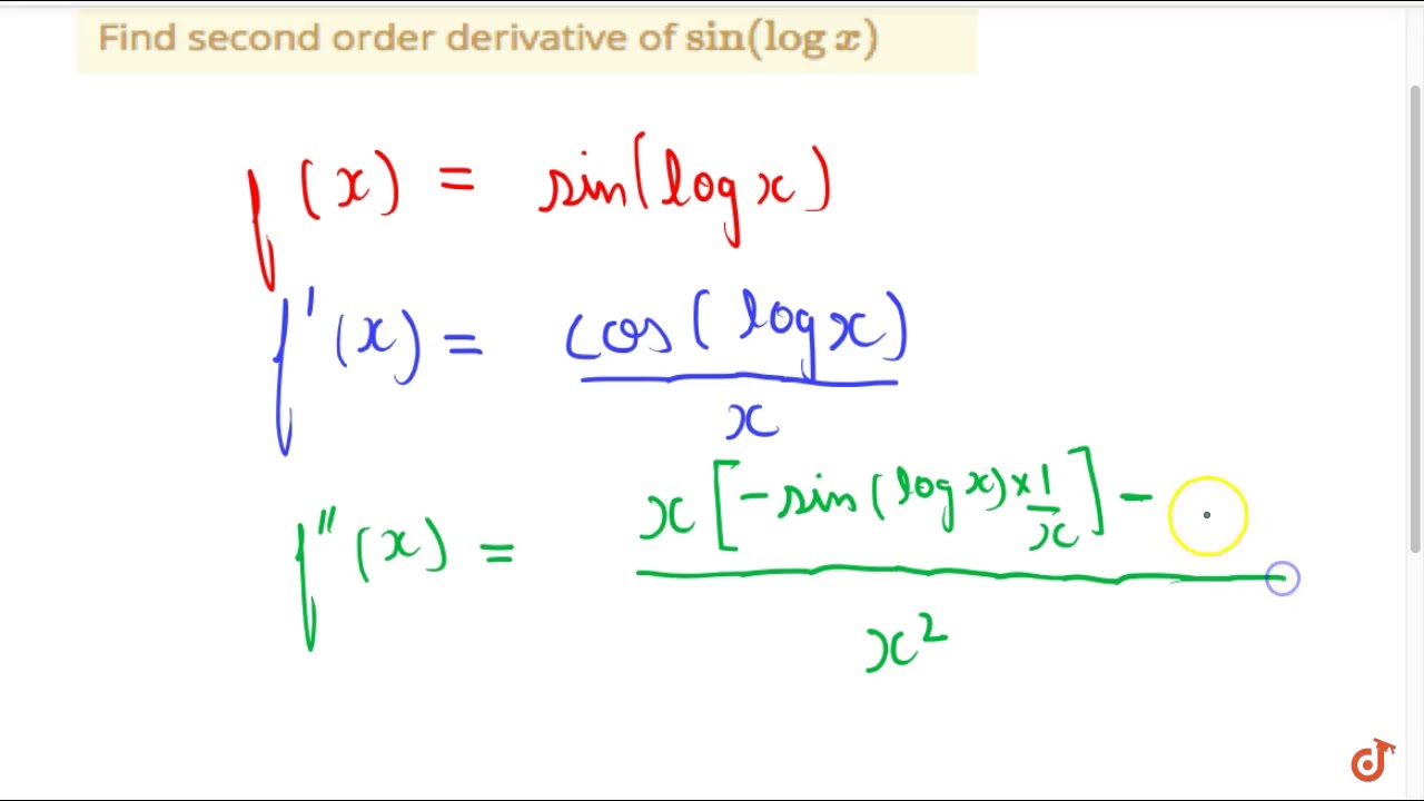second derivative of log x second derivative of log x