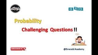 Probability Challenging Questions For GED Mathematics (Part-1) #gedmath #maths #probability