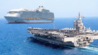You Won't BELIEVE Which Is BIGGER: US AIRCRAFT CARRIER VS Largest CRUISE SHIP | The Largest Ships