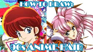 How To Draw Mangaanime 90S Hair Style