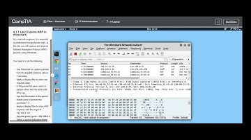 Testout | Network + | 4.1.7 Lab: Explore ARP in Wireshark