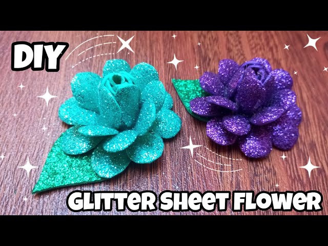 Glittery Craft Stick Flowers - Craftulate