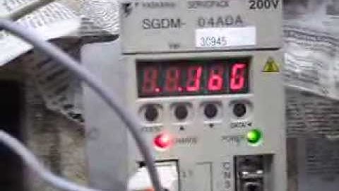 Yaskawa ac servo drive SGDM-04ADA test run