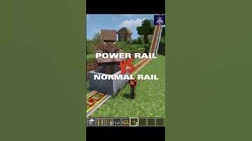 Power rails👎🏻 vs Normal rails👍🏻 😳🤯? #minecraft #shorts
