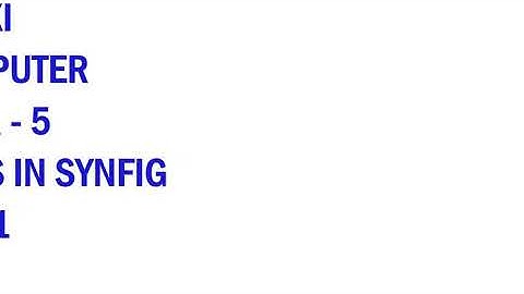 Class-XI  (Comp.) Ch-5 Pictures using synfig part-1