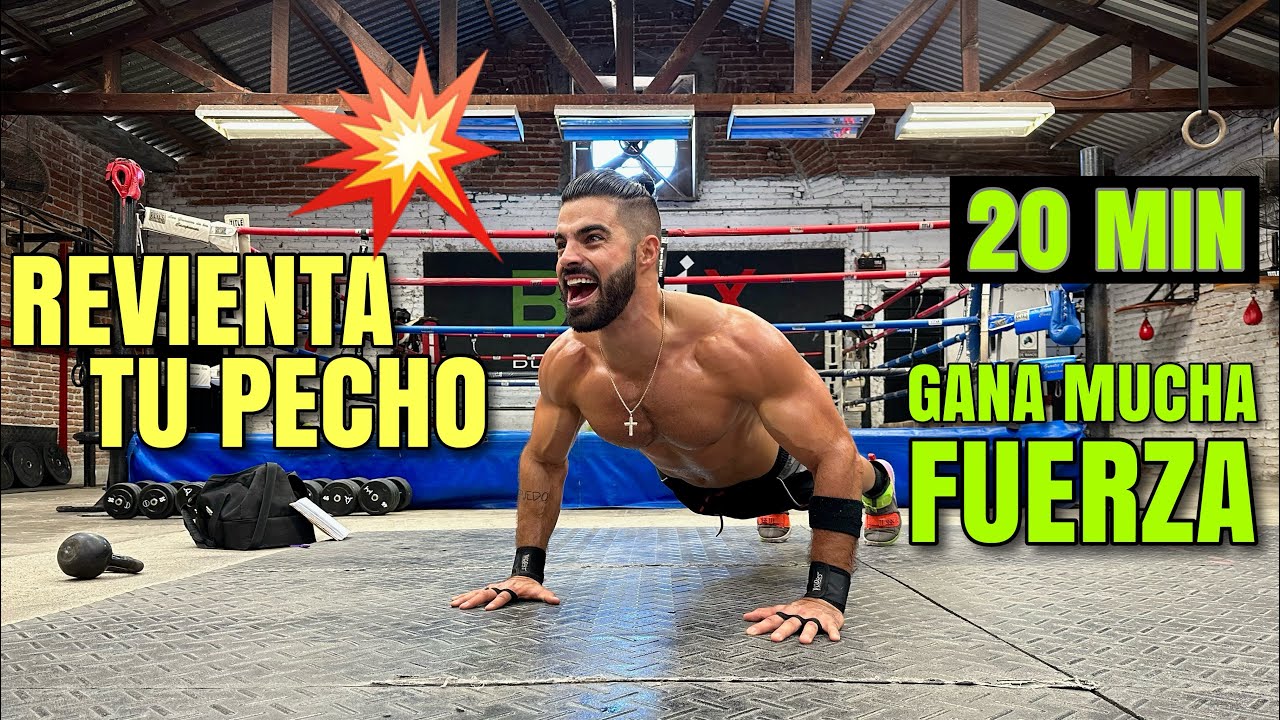 Revienta tu PECHO en Casa (20 Minutos) Rutina de Pecho Sin equipo - YouTube