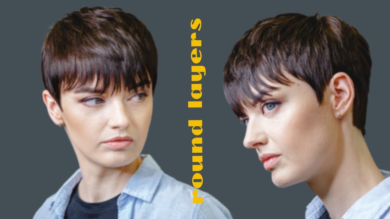 Круглые слои/Короткая женская стрижка - YouTube