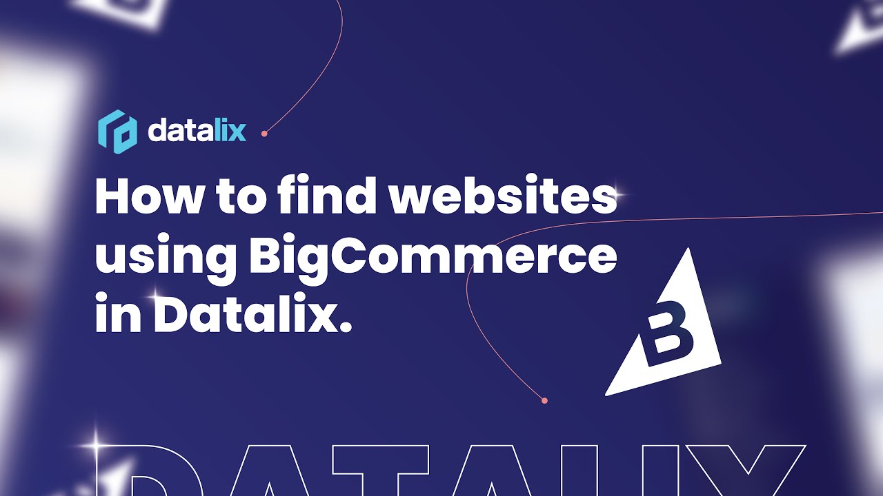🔍 How to Find Websites Using BigCommerce in Datalix 🔍