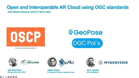 OARC Presentation at GeoPose SWG Session at 128th OGC Member Meeting at Delft