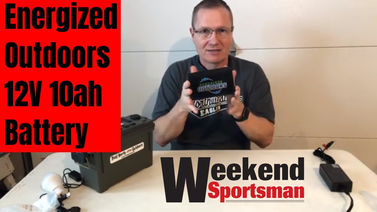 12V 10AH Lithium Battery From Energized Outdoors Ice Fishing Camera and