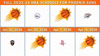 Phoenix Suns | Full 2025-26 NBA Schedule