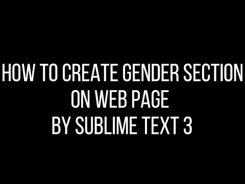 How To Create Gender Option On WebPage By Sublime Text 3 | Tutorial #2 | Urdu-Hindi | Creative Mind