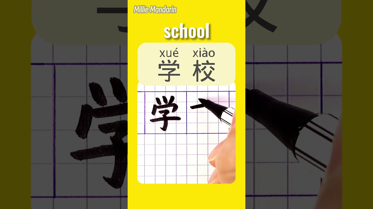 SCHOOL in Chinese⎮Write Chinese Characters⎮Hanzi⎮HSK 