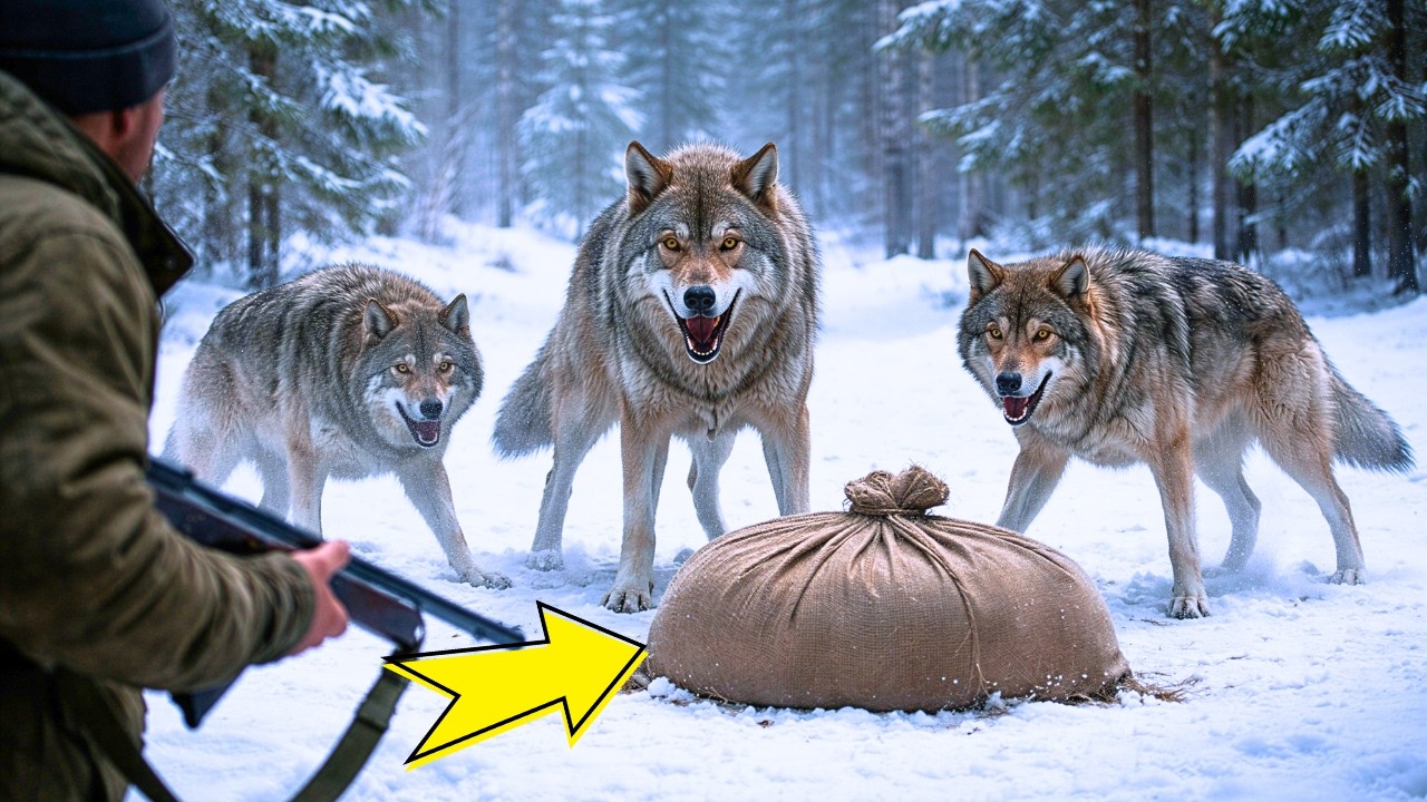 ЛЕСНИК ЗАМЕТИЛ, ЧТО ВОЛКИ ОХРАНЯЮТ КАКОЙ-ТО МЕШОК... Отогнав стаю, он заглянул внутрь и Ошалел..