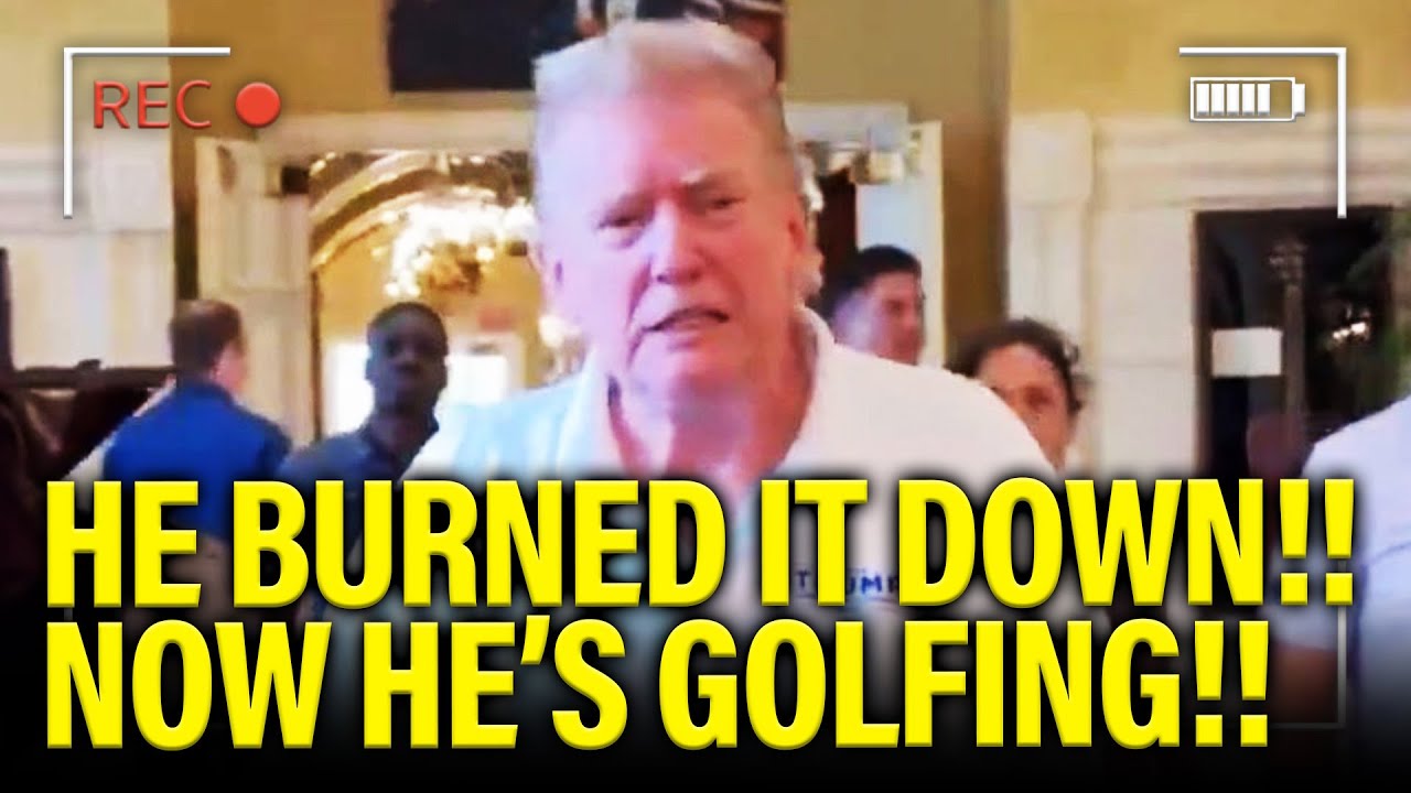 Trump FREAKS OUT and RUNS BACK to Golf as MARKETS BURN