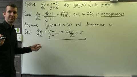 Homogeneous first order ordinary differential equation