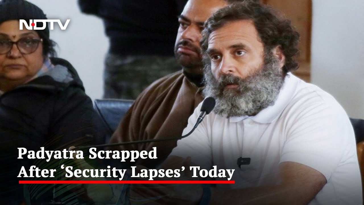 "Had To Call Off My Walk...": Rahul Gandhi Alleges Security Lapse At Yatra