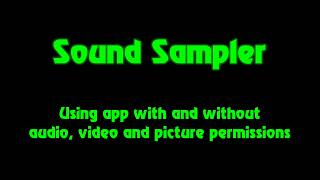 Sound Sampler - using app with and without audio, video and image permissions screenshot 1