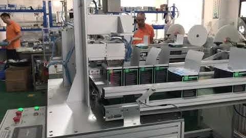 Automatic Tie-On surgical mask making machine with box packaging